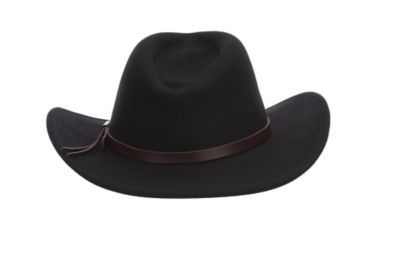 Image showing  Men's Wool Felt Outback Hat with Leather Trim
