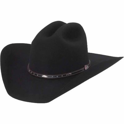 CSNMALL Woolen Western Cowboy Hat with Black Band 56-58cm Fashion Decor Rolled up Brim 9 Colors Optional
