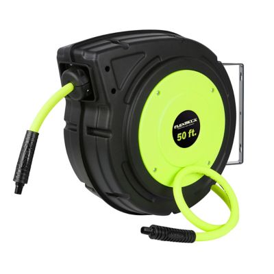 Retractable 30 Feet 3/8 Air Hose Wall Mountable Reel Quick Release Fittings 