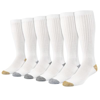 Blue Mountain Men's Cushioned Over-the-Calf Socks, 6 Pair Thin socks