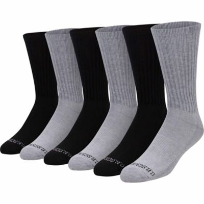 Blue Mountain Men's Cushioned Crew Socks, 6-Pair