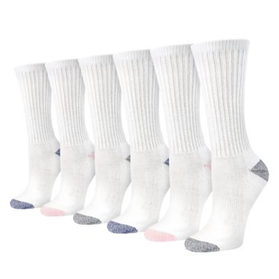 Blue Mountain Women's Cushioned Crew Socks, 6 Pair