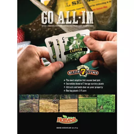 Evolved Harvest 7 Card Full Season Forage 10 lb 1/4 Acre Coverage Game Attractants