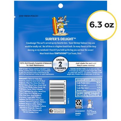 Image showing  MixUps Tuna, Shrimp and Salmon Flavor Surfer's Delight Crunchy and Soft Cat Treats, 6.3 oz.