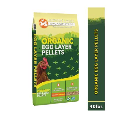 Nature's Best Organic Egg Layer Chicken Feed Pellets, 40 lb.