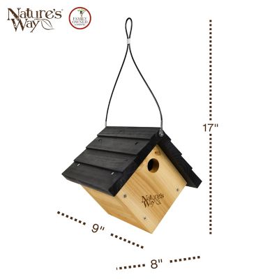 Image showing  Cedar Traditional Wren Bird House, 8-7/8 x 8-1/8 x 8in.