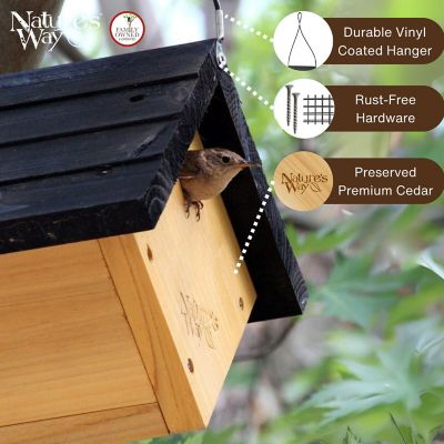 Image showing  Cedar Traditional Wren Bird House, 8-7/8 x 8-1/8 x 8in.