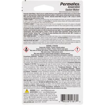 Image showing 1 th Permatex Anaerobic Gasket Maker, 6 mL