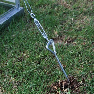Image showing  Anchor Kit for Snap and Grow Greenhouse, Silver, 1 in. x 1 in. x 1 in.