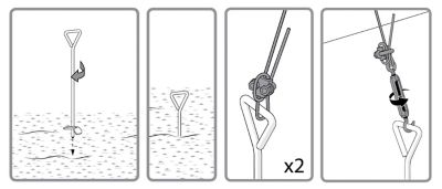 Image showing 6 th Canopia by Palram Anchor Kit for Snap and Grow Greenhouse, Silver, 1 in. x 1 in. x 1 in.
