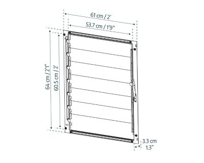 Image showing  Side Louvre Window for All Palram Canopia Nature Series/Americana Greenhouses, Translucent