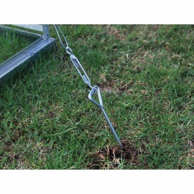 Image showing  Greenhouse Anchor Kit, Silver, 1 in. x 1 in. x 1 in., for Canopia Nature Series, Americana Greenhouses