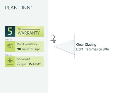 Image showing 9 th Canopia by Palram 3-3/4 x 3-3/4ft. Canopia Plant Inn Raised Bed Greenhouse, Silver