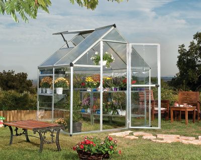 Image showing  4 ft. x 6 ft. Silver I Hybrid Greenhouse