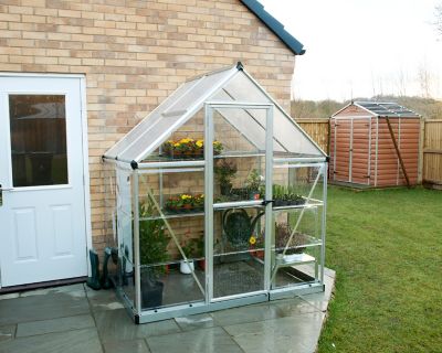 Image showing  4 ft. x 6 ft. Silver I Hybrid Greenhouse