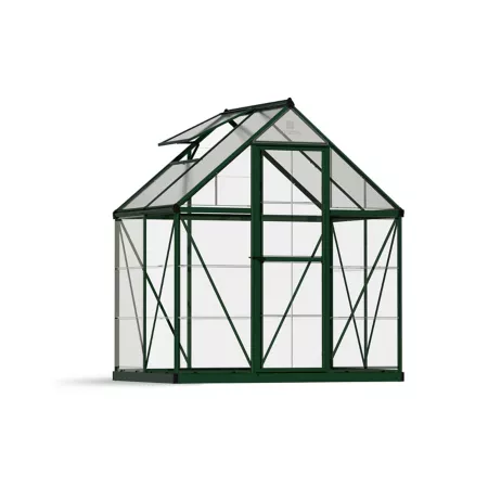 Canopia by Palram Canopia I 6 ft Long x 4 ft Wide Green Hybrid Greenhouse Hobby Greenhouses