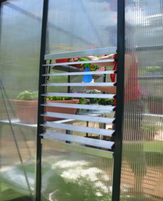 Image showing  8 ft. L x 8 ft. W Charcoal Gray I Glory Greenhouse