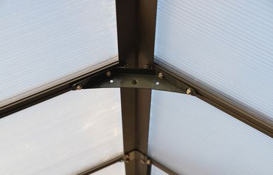 Image showing 5 th Canopia by Palram 8 L x 8 W ft. Glory Greenhouse, Charcoal Gray