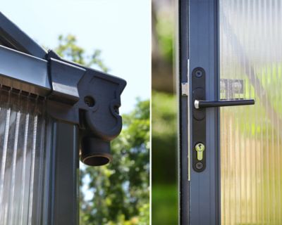 Image showing 11 th Canopia by Palram 8 L x 8 W ft. Glory Greenhouse, Charcoal Gray