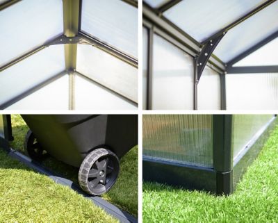 Image showing 8 th Canopia by Palram 8 L x 12 W ft. Glory Greenhouse, Charcoal Gray