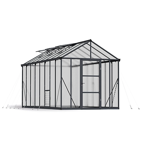 Canopia by Palram 8 ft. x 16 ft. Charcoal Gray I Glory Greenhouse