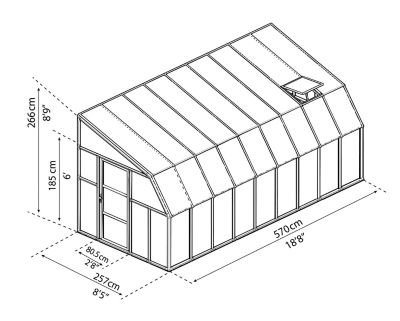 Image showing  8 ft. x 18 ft. Sun Room 2 Kit