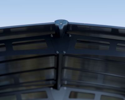 Image showing 8 th Canopia by Palram 12 ft. x 16 ft. Arcadia 5000 Carport/Patio Cover Kit, Gray