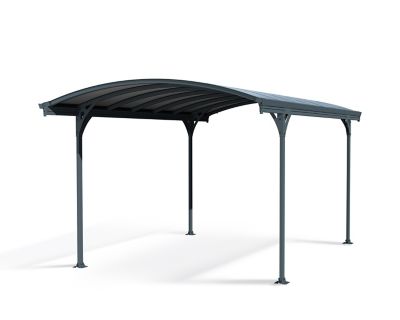 Canopia by Palram 9-1/2 ft. x 16-3/8 ft. x 7-7/8 ft. Vitoria Carport, Gray