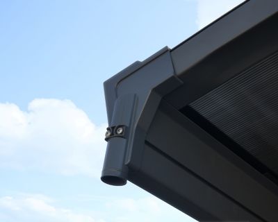 Image showing  9-1/2 ft. x 16-3/8 ft. x 7-7/8 ft. Vitoria Carport, Gray