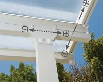 Image showing 6 th Canopia by Palram 13 x 20ft. Feria Patio Cover, White/Clear