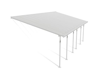 Canopia by Palram 13 ft. x 28 ft. Feria Patio Cover, White/Clear