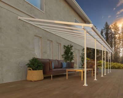 Image showing  13 x 28ft. Feria Patio Cover, White/Clear