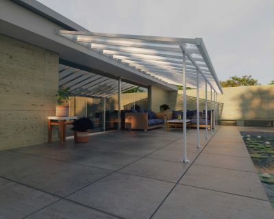 Image showing 9 th Canopia by Palram 13 x 34ft. Feria Patio Cover, White