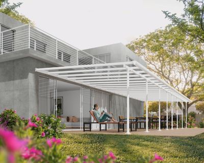 Image showing  13 ft. x 40 ft. Feria Patio Cover, White