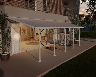 Image showing  10 ft. x 28 ft. Feria Patio Cover, White