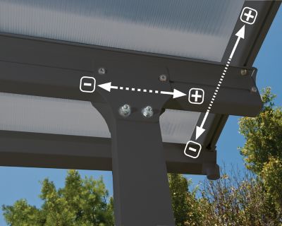 Image showing 6 th Palram 10 x 14ft. Feria Patio Cover, Gray