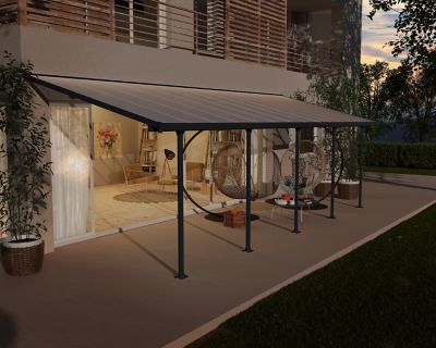 Image showing  10 ft. x 28 ft. Feria Patio Cover, Grey