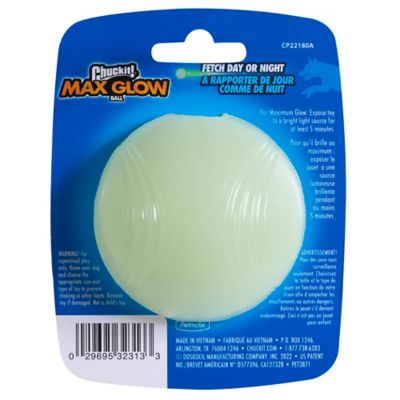 Image showing  White Max Glow Ball Dog Toy, Medium