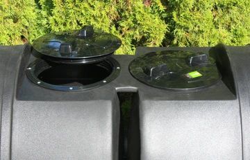 Image showing  11 cu. ft. Compost Wizard Dual Senior Compost Tumbler, Black, 32 in. x 35 in.