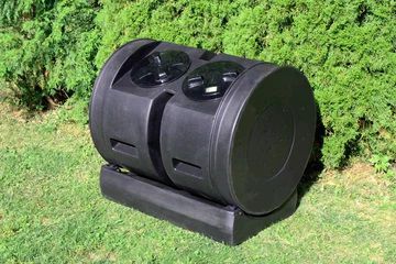 Image showing  11 cu. ft. Compost Wizard Dual Senior Compost Tumbler, Black, 32 in. x 35 in.