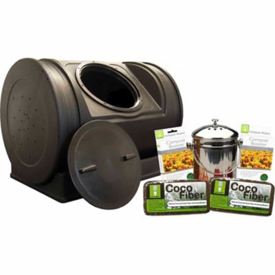 Good Ideas 7 cu. ft. Compost Wizard Compost Starter Kit, Black, 22 in. x 30 in.