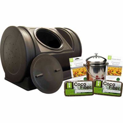 Good Ideas 7 cu. ft. Compost Wizard Compost Starter Kit, Black, 22 in. x 30 in.