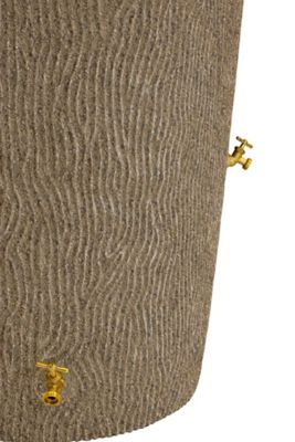 Image showing  90 gal. Impressions Bark Rain Saver Barrel, Sandstone