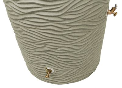 Image showing  65 gal. Impressions Palm Rain Saver Barrel, Sandstone