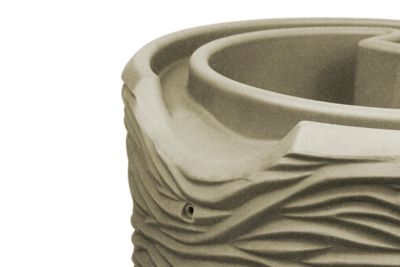 Image showing  65 gal. Impressions Palm Rain Saver Barrel, Sandstone