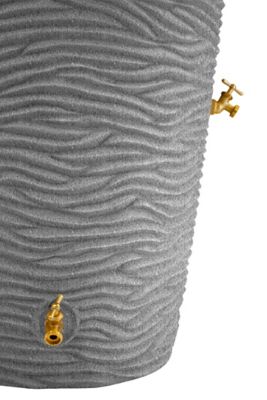 Image showing  50 gal. Impressions Palm Rain Saver Barrel, Dark Granite