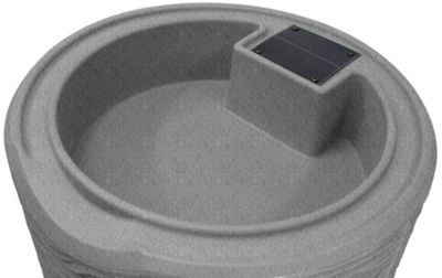 Image showing  50 gal. Impressions Palm Rain Saver Barrel, Dark Granite