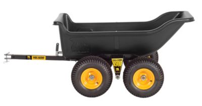 Polar Tow-Behind 15 cu. ft. Tandem Axle ATV/UTV Poly Dump Cart, 1,200 lb. Capacity
