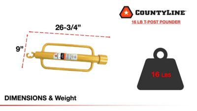 Image showing  2.36 in. T-Post Pounder, YTL-018-906