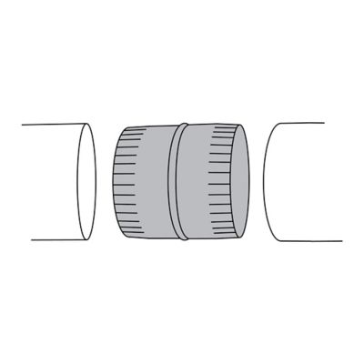 Image showing  6 in. Stove Pipe Connector Union, Black